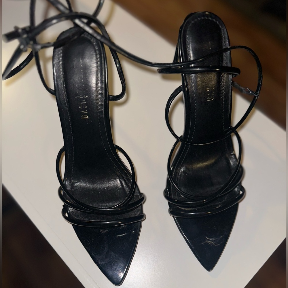 Fashion Nova Black Strappy Heels